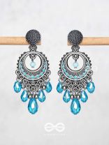 THE SKY SWAY - EMBELLISHED OXIDISED EARRINGS