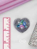 KUSUMAVARTA - THE HEART OF FLOWERS - SEQUINS, BEADS AND PEARLS EMBROIDERED AND OXIDISED STUD EARRINGS