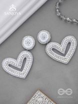 Sauhardika - Heartfealt Moments - Beads And Cut Dana Hand Embroidered Earrings