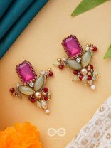 TEJANI - THE DAZZLING GEMS - STONE AND BEADS EMBROIDERED EARRINGS