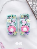 ABHICHARINI - THE ENCHANTRESS BOUQUET - SEQUINS, PEARLS AND BEADS EMBROIDERED EARRINGS