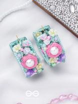ABHICHARINI - THE ENCHANTRESS BOUQUET - SEQUINS, PEARLS AND BEADS EMBROIDERED EARRINGS