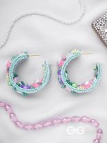 ABHICHARINI - THE ENCHANTRESS BOUQUET - SEQUINS, PEARLS AND BEADS EMBROIDERED EARRINGS