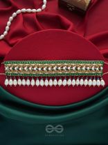 Shrimat - Decorated With Royalty - Pearls, Beads And Cutdana Hand Embroidered Neckpiece