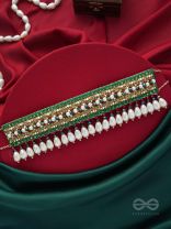 Shrimat - Decorated With Royalty - Pearls, Beads And Cutdana Hand Embroidered Neckpiece