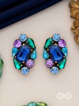 Ratnakunja - Cluster of Gems - Stone embroidered earrings 