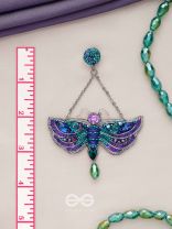 MAINAKA - THE MAGNIFICENT WINGS - SEQUINS, STONES AND BEADS EMBROIDERED EARRINGS