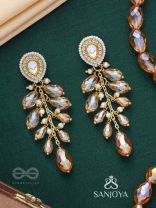 Svaru - The Sunshine Carnival - Golden Embellished Polki And Kundan Earrings