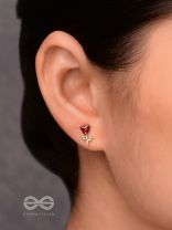 ROSY POSY SPARKLERS - GOLDEN STUD EARRINGS 
