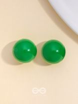 HOPPIN' HAPPINESS - GREEN STATEMENT STUD EARRINGS