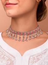 SUNKISSED BLOOM - EMBELLISHED OXIDISED NECKPIECE