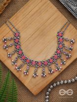 SUNKISSED BLOOM - EMBELLISHED OXIDISED NECKPIECE