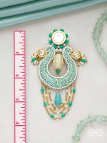 Akasesa - Jewel Of The Sky - Beads, Cutdana, Polki And Kundan Finished Hand Embroidered Earrings