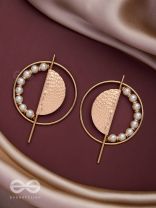 THE GOLDEN SUNBURST- GOLDEN BEADS EARRINGS