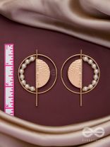 THE GOLDEN SUNBURST- GOLDEN BEADS EARRINGS