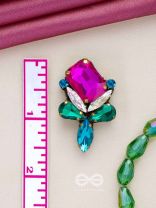 Mahamani- The Imperial Stone - Stones Hand Embroidered Earrings (Multicolour)