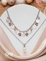 SEASIDE SECRETS - OXIDISED EMBELLISHED MULTILAYER NECKPIECE