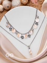 SEASIDE SECRETS - OXIDISED EMBELLISHED MULTILAYER NECKPIECE