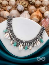 SEASCAPE TINSELS - OXIDISED EMBELLISHED NECKPIECE
