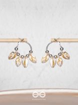 MERMAID'S SHELL MAGIC - SILVER HOOP EARRINGS