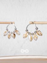 MERMAID'S SHELL MAGIC - SILVER HOOP EARRINGS