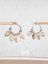 MERMAID'S SHELL MAGIC - SILVER HOOP EARRINGS