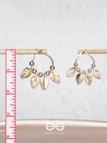 MERMAID'S SHELL MAGIC - SILVER HOOP EARRINGS
