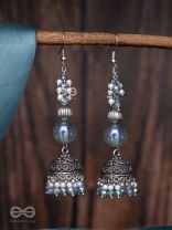 Dreamy Skies - Oxidised Beaded Earrings