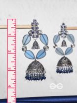 Mystical Skylight - Statement Oxidised Jhumka Earrings