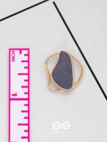 The Mystical Aura - Golden Enamelled Stud Earrings