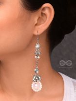 Silver Blush Bubbles - Oxidised Embellished Earrings