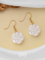 MINIATURE ROSE ROMANCE - GOLDEN EMBELLISHED EARRINGS
