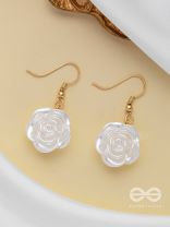 MINIATURE ROSE ROMANCE - GOLDEN EMBELLISHED EARRINGS