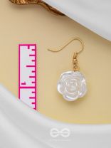 MINIATURE ROSE ROMANCE - GOLDEN EMBELLISHED EARRINGS