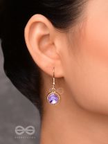 THE PURPLE HAZE - GOLDEN EMBELLISHED EARRINGS