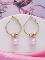 THE PINK CHAMPAGNE - GOLDEN HOOP EARRINGS