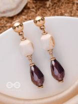 LUSTRE OF DUSK - GOLDEN EMBELLISHED EARRINGS