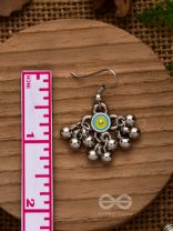 THE BLUEBELL SUNSHINE - OXIDISED EMBELLISHED EARRINGS