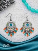 Tropical Tease - Enamelled Oxidised Earrings