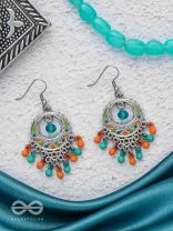 Tropical Tease - Enamelled Oxidised Earrings