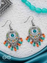 Tropical Tease - Enamelled Oxidised Earrings