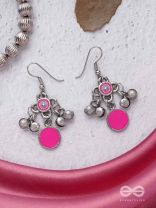 Rosy Tinkles - Enamelled Oxidised Earrings
