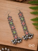 Mystic Treasures - Enamelled Oxidised Earrings