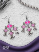 Dreamy Gala - Enamelled Oxidised Earrings