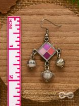 Razzle-Dazzle Drops - Enamelled Oxidised Earrings