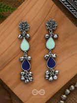 Rainy Day Delights - Silver Enamelled Earrings