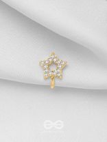 SPARKLIN' STAR - GOLDEN CZ NOSERING