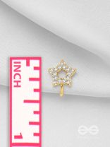 SPARKLIN' STAR - GOLDEN CZ NOSERING