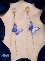 A BUTTERFLY'S TALE - GOLDEN EMBELLISHED EARRINGS 
