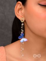 A BUTTERFLY'S TALE - GOLDEN EMBELLISHED EARRINGS 
